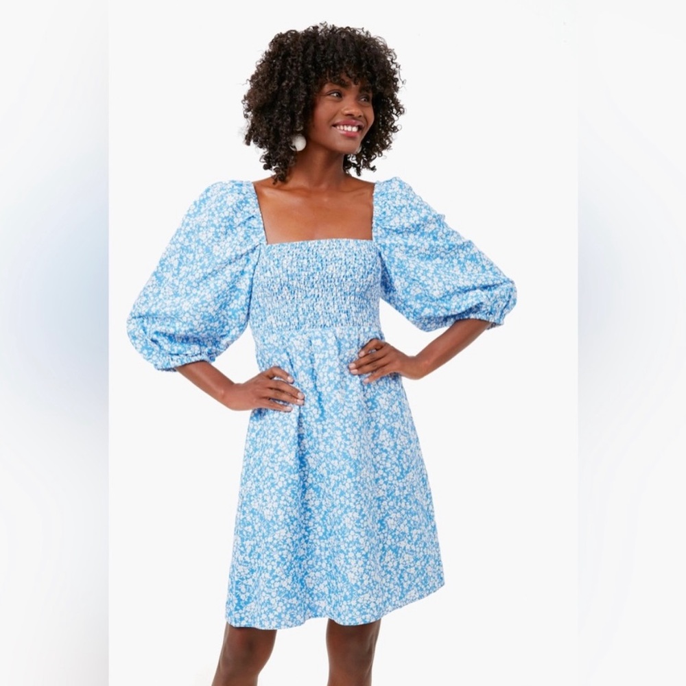 Tuckernuck x Cameron Eubanks blooms on board puff sleeve dress
